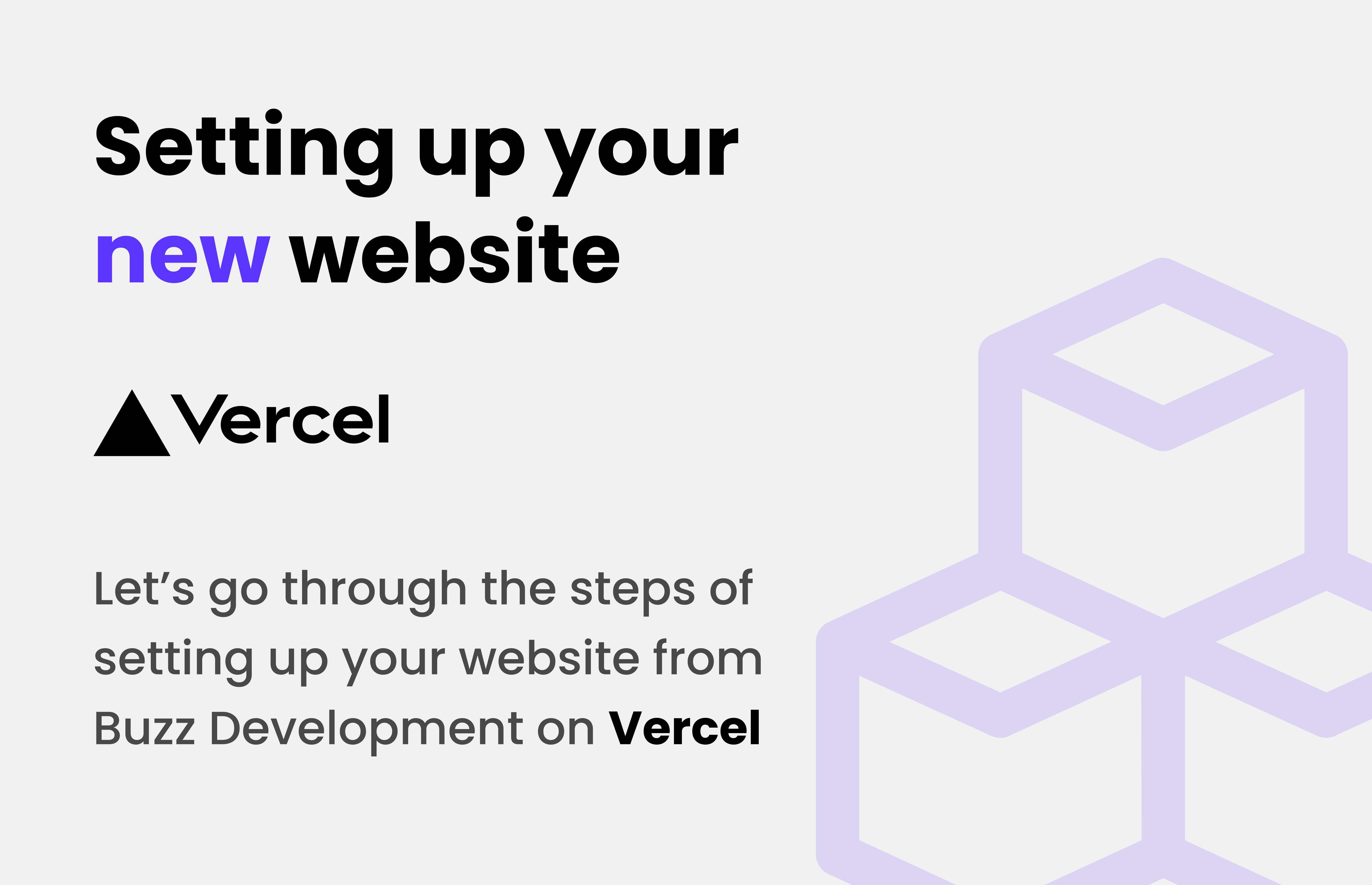 Setting up your website on Vercel